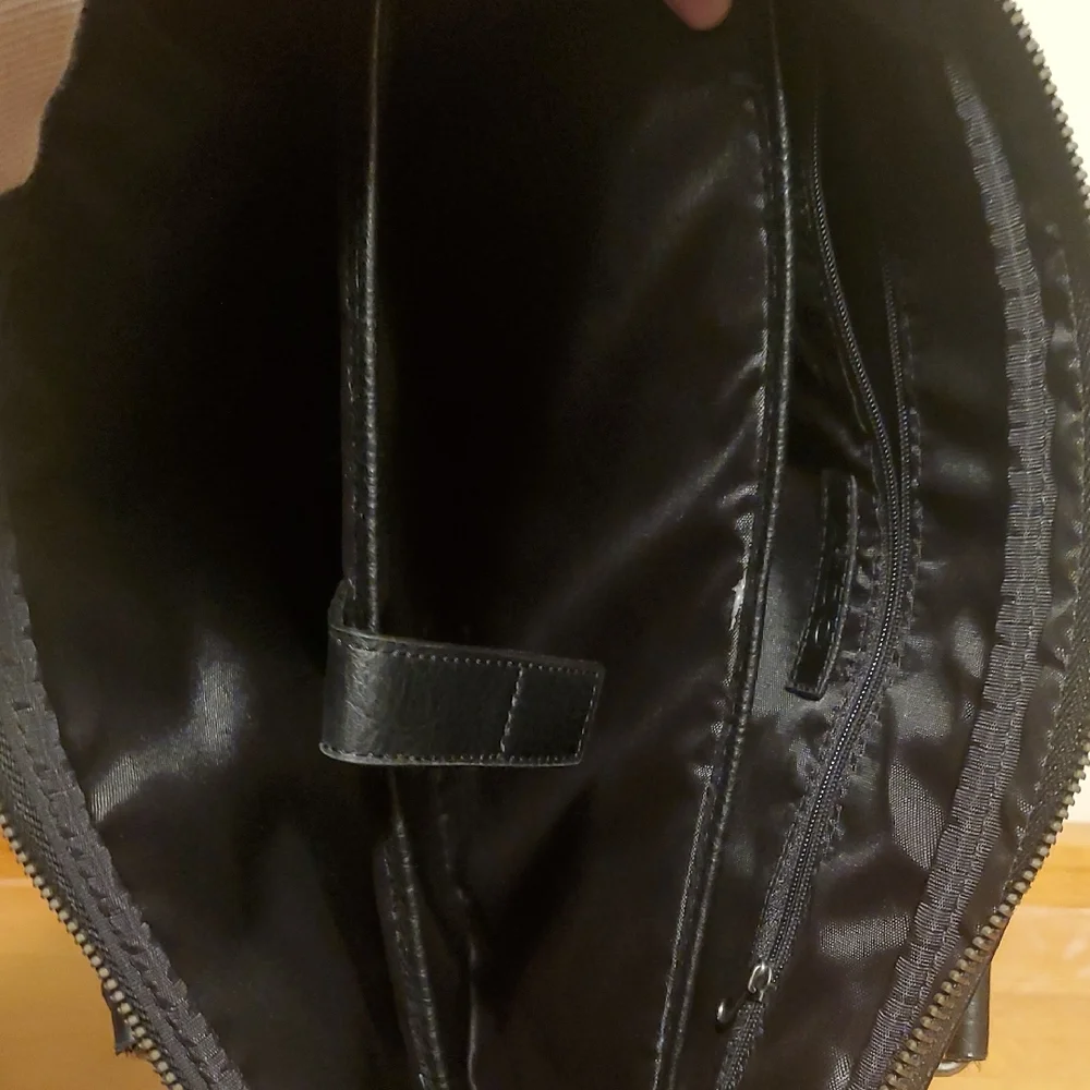 Aldo Classic Black Men's Faux Leather Messenger Bag